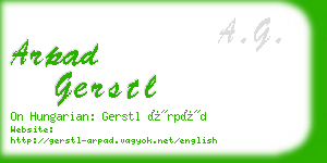 arpad gerstl business card